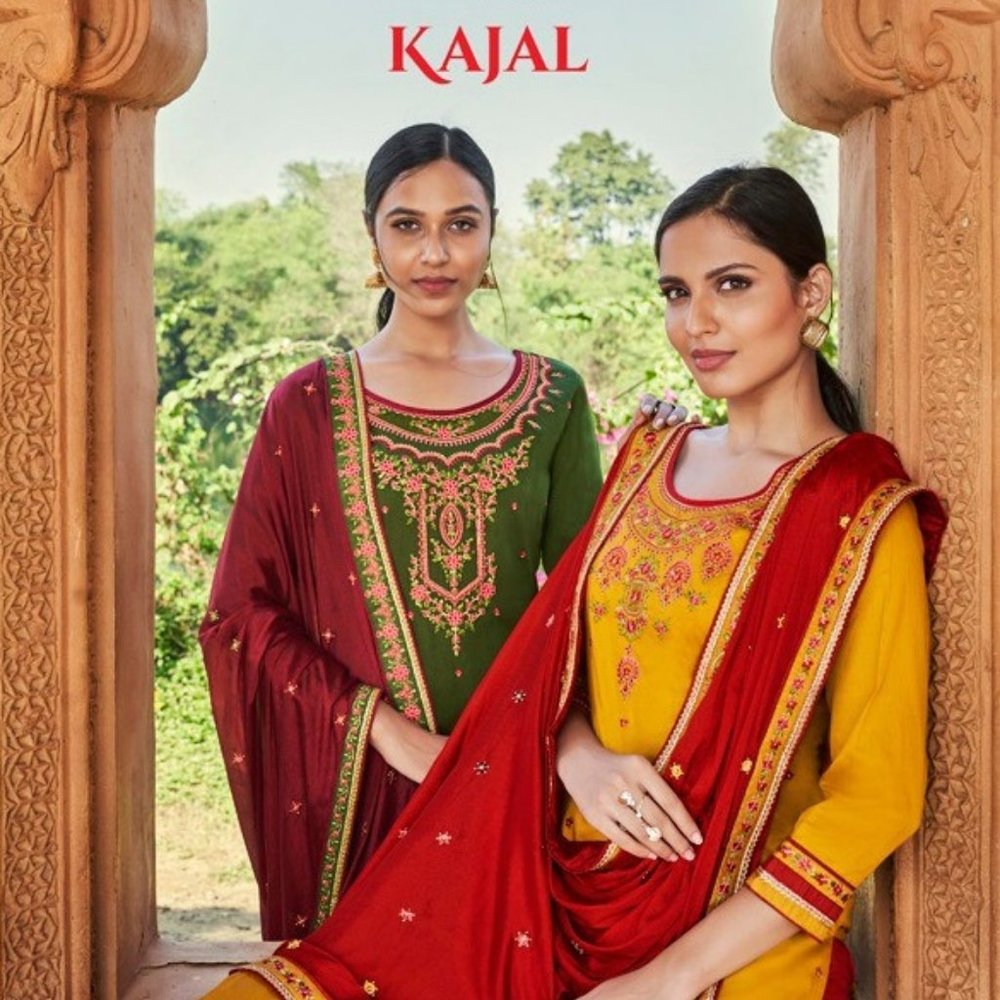 TRIPLE A KAJAL WHOLESALE JAM SILK DRESS MATERIAL C
